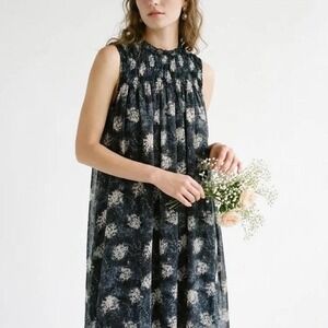 Joie Thelen Baltic Print Chiffon Shift Mini Dress